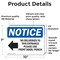 Signmission No Deliveries To This Entrance Sign, Vinyl Decal, 10in W x 7in L, 2PK OS-2PACK-NS-D-710-L-14475 - alternate 4